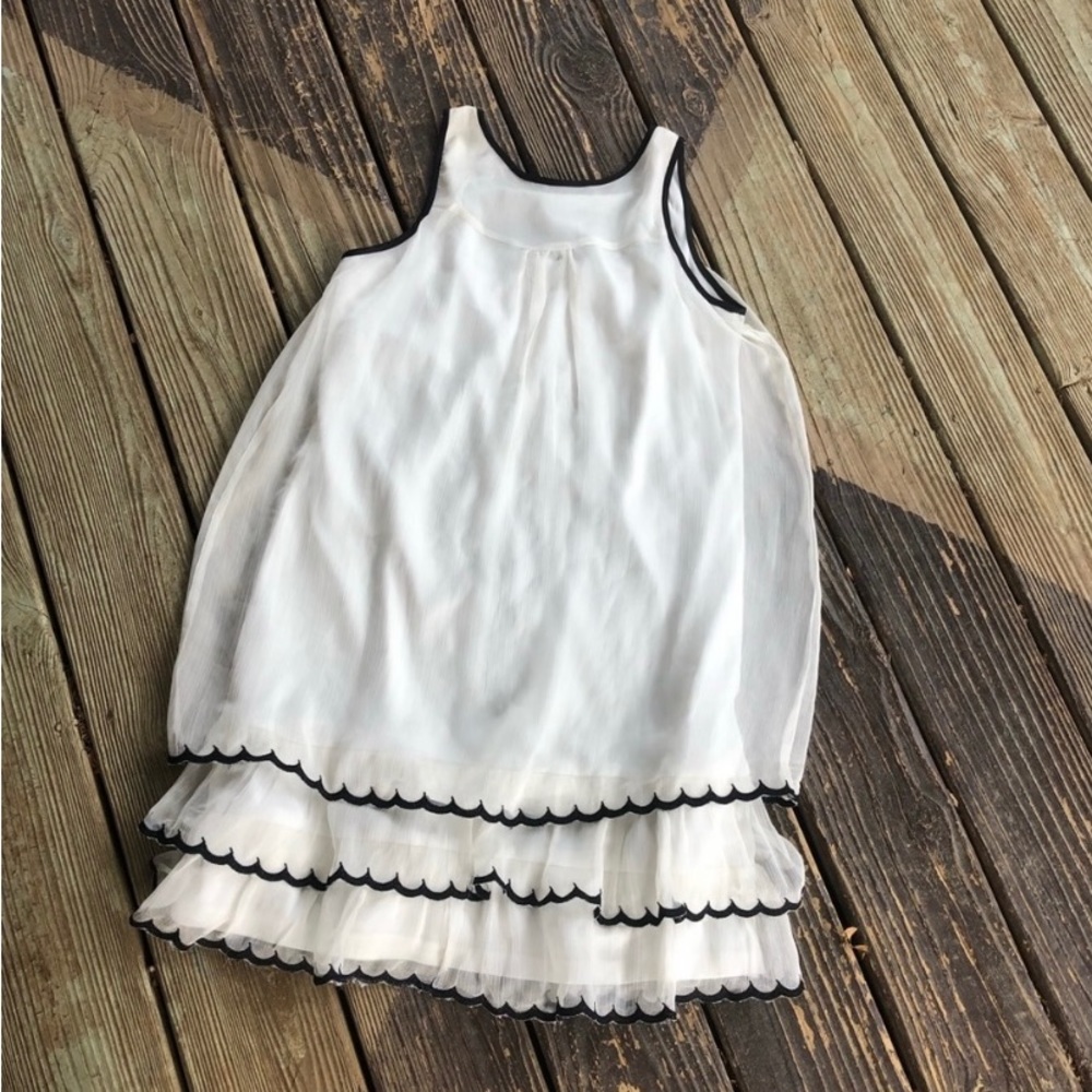 Doe & Rae Ruffle Layer Contrast Edging Tunic Dress - Picture 5 of 7